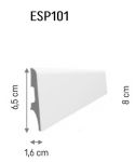 Listwa przypodłogowa Espumo 101 BIAŁA 6,5 cm ESP101 - RABAT W SKLEPIE -11% - DARMOWA DOSTAWA *